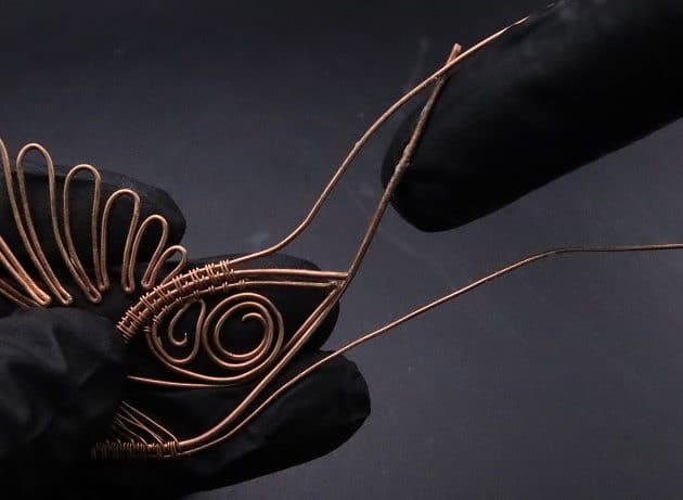Wire-Wrapping Woven Hummingbird With Ornate Beads Pendant Tutorial 40