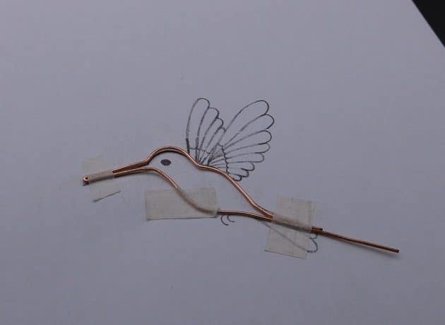 Wire-Wrapping Woven Hummingbird With Ornate Beads Pendant Tutorial 5