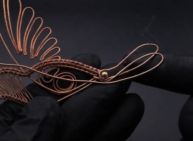 Wire-Wrapping Woven Hummingbird With Ornate Beads Pendant Tutorial 52