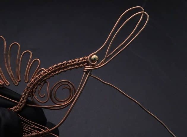 Wire-Wrapping Woven Hummingbird With Ornate Beads Pendant Tutorial 53
