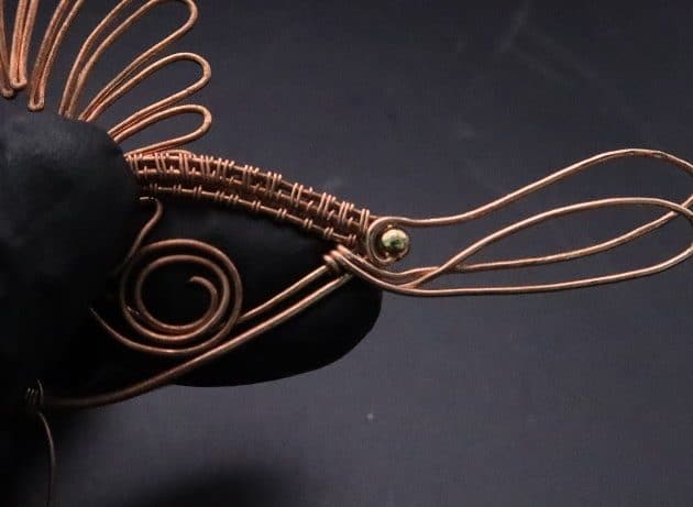 Wire-Wrapping Woven Hummingbird With Ornate Beads Pendant Tutorial 56