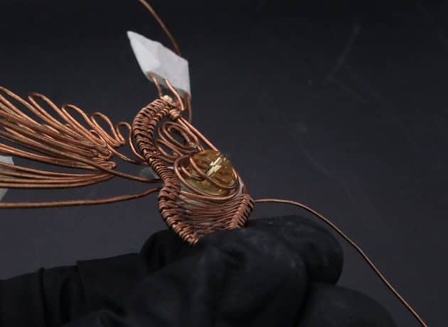 Wire-Wrapping Woven Hummingbird With Ornate Beads Pendant Tutorial 67