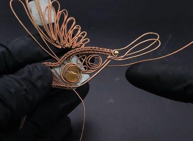 Wire-Wrapping Woven Hummingbird With Ornate Beads Pendant Tutorial 68