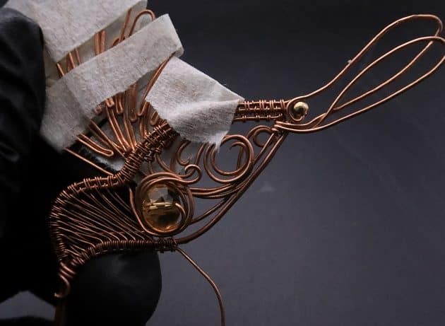 Wire-Wrapping Woven Hummingbird With Ornate Beads Pendant Tutorial 69