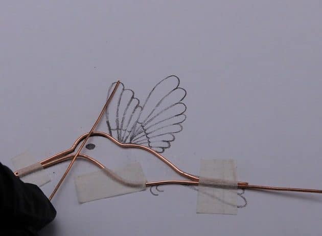 Wire-Wrapping Woven Hummingbird With Ornate Beads Pendant Tutorial 7