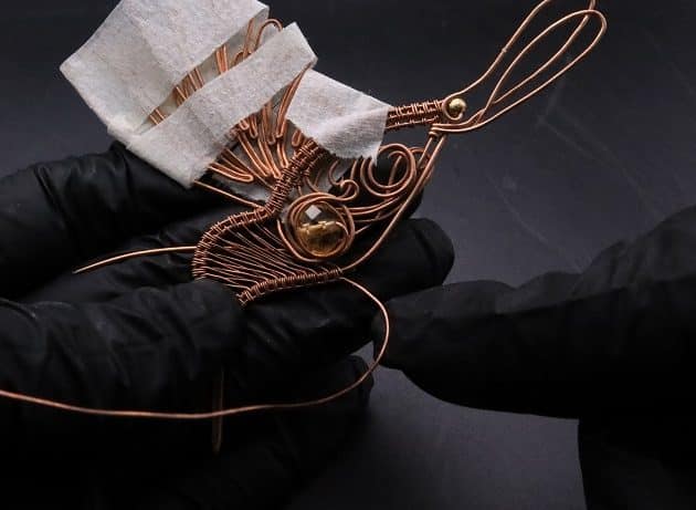Wire-Wrapping Woven Hummingbird With Ornate Beads Pendant Tutorial 71