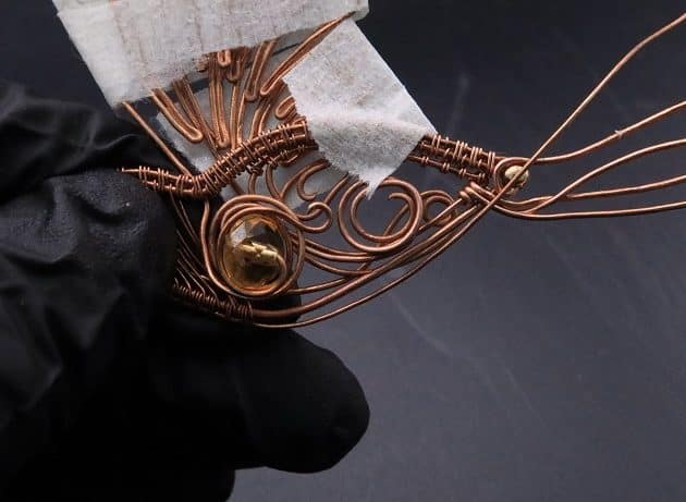 Wire-Wrapping Woven Hummingbird With Ornate Beads Pendant Tutorial 72