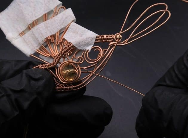 Wire-Wrapping Woven Hummingbird With Ornate Beads Pendant Tutorial 73