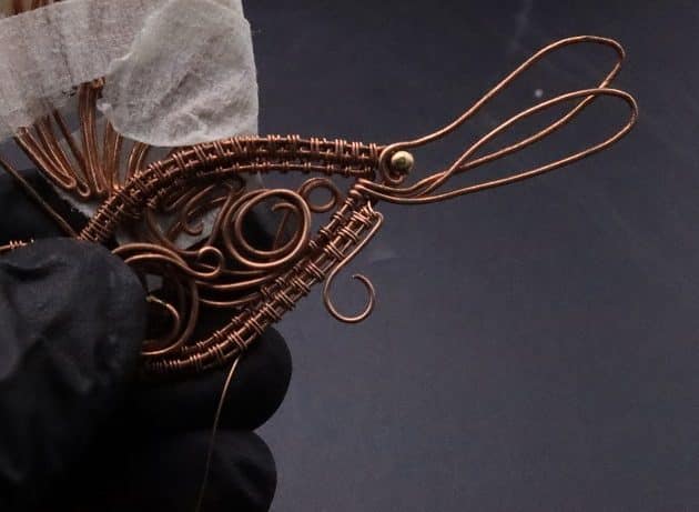 Wire-Wrapping Woven Hummingbird With Ornate Beads Pendant Tutorial 80