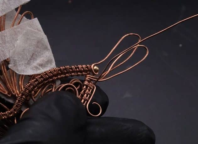 Wire-Wrapping Woven Hummingbird With Ornate Beads Pendant Tutorial 85