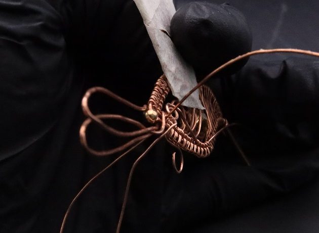 Wire-Wrapping Woven Hummingbird With Ornate Beads Pendant Tutorial 87