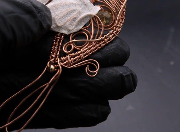 Wire-Wrapping Woven Hummingbird With Ornate Beads Pendant Tutorial 90