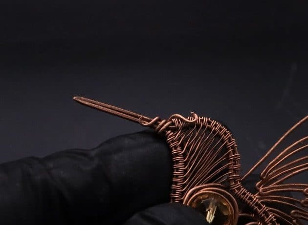 Wire-Wrapping Woven Hummingbird With Ornate Beads Pendant Tutorial 97