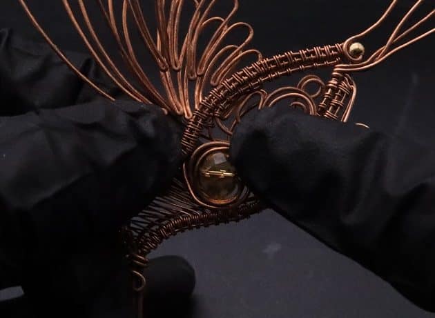 Wire-Wrapping Woven Hummingbird With Ornate Beads Pendant Tutorial 98