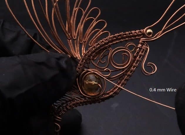 Wire-Wrapping Woven Hummingbird With Ornate Beads Pendant Tutorial 99
