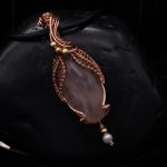 Wire-Wrapping Copper Oval Rose Quartz Jelly Fruit Pendant Tutorial 0