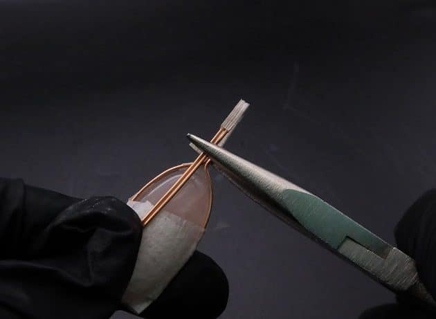 Wire-Wrapping Copper Oval Rose Quartz Jelly Fruit Pendant Tutorial 13