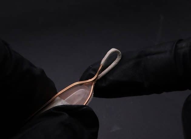 Wire-Wrapping Copper Oval Rose Quartz Jelly Fruit Pendant Tutorial 14