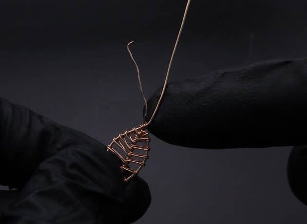 Wire-Wrapping Copper Oval Rose Quartz Jelly Fruit Pendant Tutorial 52