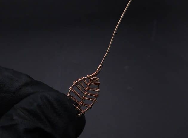 Wire-Wrapping Copper Oval Rose Quartz Jelly Fruit Pendant Tutorial 53