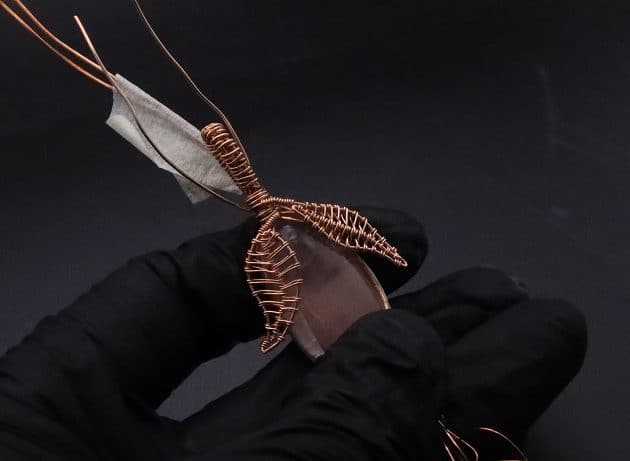 Wire-Wrapping Copper Oval Rose Quartz Jelly Fruit Pendant Tutorial 65