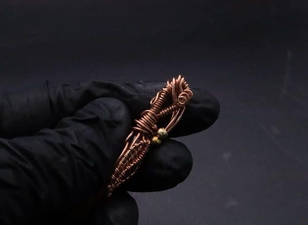 Wire-Wrapping Copper Oval Rose Quartz Jelly Fruit Pendant Tutorial 83