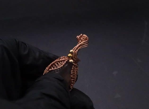 Wire-Wrapping Copper Oval Rose Quartz Jelly Fruit Pendant Tutorial 84