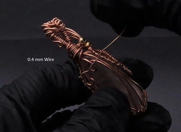 Wire-Wrapping Copper Oval Rose Quartz Jelly Fruit Pendant Tutorial 85