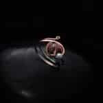 Wire-Wrapping Lovely Pink Peach Zircon Pearl Silver Wire Ring Tutorial 0
