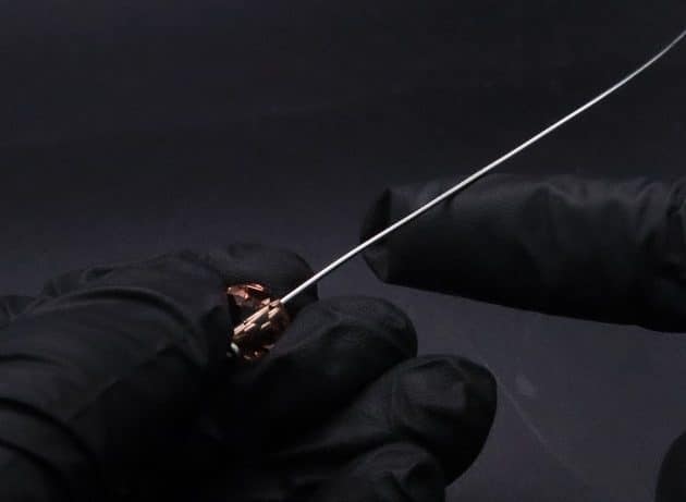 Wire-Wrapping Lovely Pink Peach Zircon Pearl Silver Wire Ring Tutorial 12