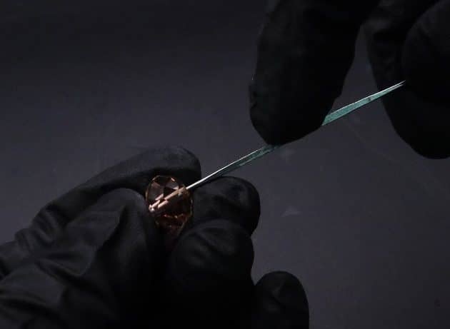 Wire-Wrapping Lovely Pink Peach Zircon Pearl Silver Wire Ring Tutorial 15