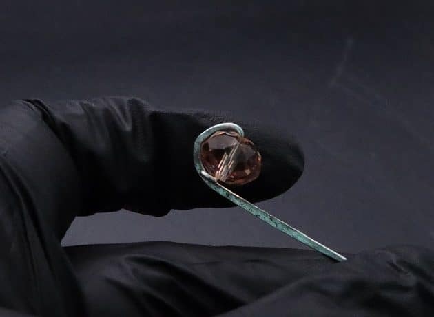 Wire-Wrapping Lovely Pink Peach Zircon Pearl Silver Wire Ring Tutorial 16