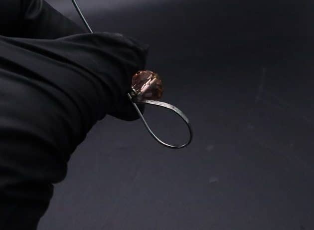 Wire-Wrapping Lovely Pink Peach Zircon Pearl Silver Wire Ring Tutorial 18