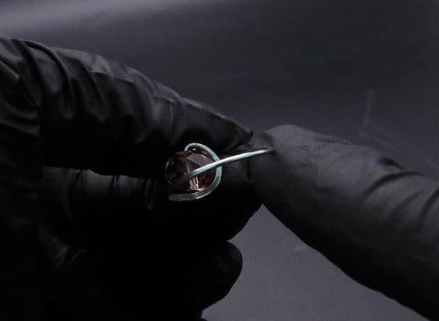 Wire-Wrapping Lovely Pink Peach Zircon Pearl Silver Wire Ring Tutorial 19