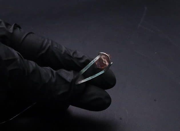 Wire-Wrapping Lovely Pink Peach Zircon Pearl Silver Wire Ring Tutorial 21