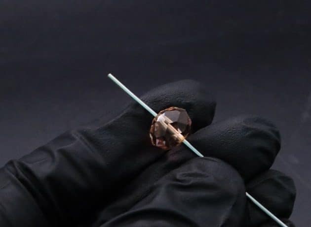 Wire-Wrapping Lovely Pink Peach Zircon Pearl Silver Wire Ring Tutorial 4