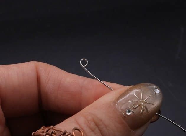 Wire-Wrapping Silver Dangle Pearl Flower Earrings Tutorial 60