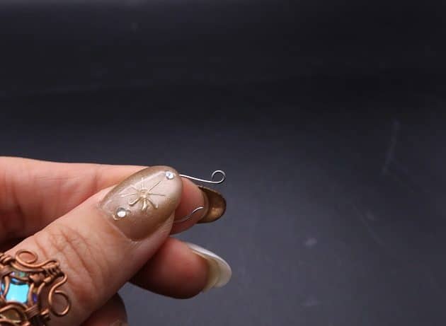 Wire-Wrapping Silver Dangle Pearl Flower Earrings Tutorial 68