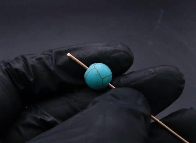 Wire-Wrapping Simple Bold Turquoise Bead Copper Ring Tutorial 4