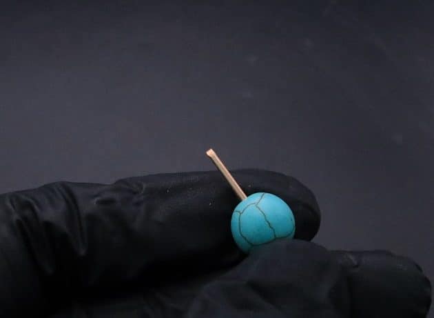 Wire-Wrapping Simple Bold Turquoise Bead Copper Ring Tutorial 5