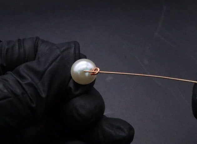 Wire-Wrapping Stylish Single Pearl Necklace Pendant Tutorial 15