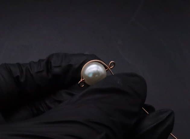 Wire-Wrapping Stylish Single Pearl Necklace Pendant Tutorial 19