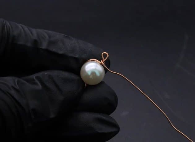Wire-Wrapping Stylish Single Pearl Necklace Pendant Tutorial 22