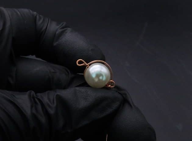Wire-Wrapping Stylish Single Pearl Necklace Pendant Tutorial 23