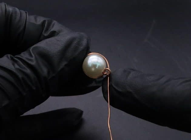 Wire-Wrapping Stylish Single Pearl Necklace Pendant Tutorial 24