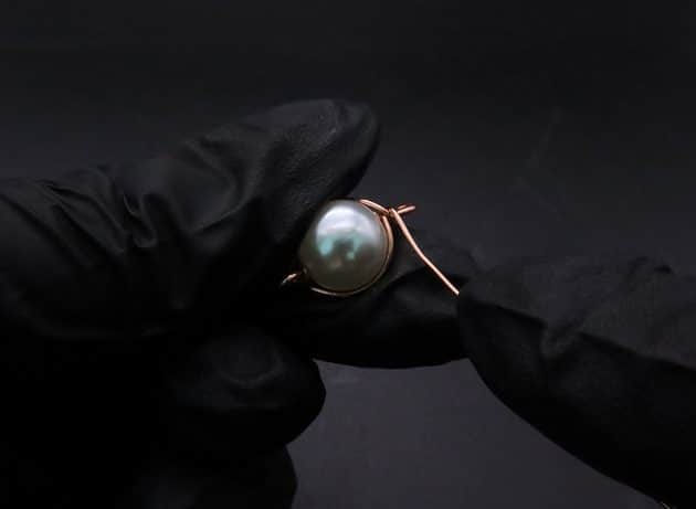 Wire-Wrapping Stylish Single Pearl Necklace Pendant Tutorial 29