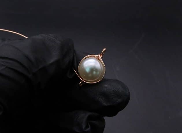 Wire-Wrapping Stylish Single Pearl Necklace Pendant Tutorial 31