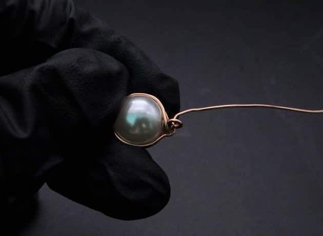Wire-Wrapping Stylish Single Pearl Necklace Pendant Tutorial 33