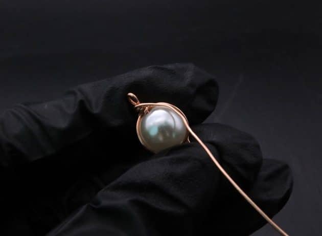 Wire-Wrapping Stylish Single Pearl Necklace Pendant Tutorial 40