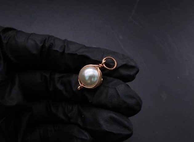 Wire-Wrapping Stylish Single Pearl Necklace Pendant Tutorial 49